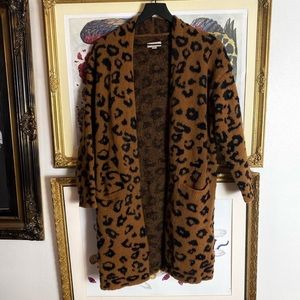 TARGET Knox Rose longline leopard print cardigan with pockets EXTRA SMALL